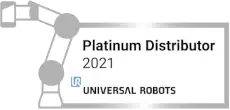 Siegel von Universal Robots als Platinum Distributor 2021