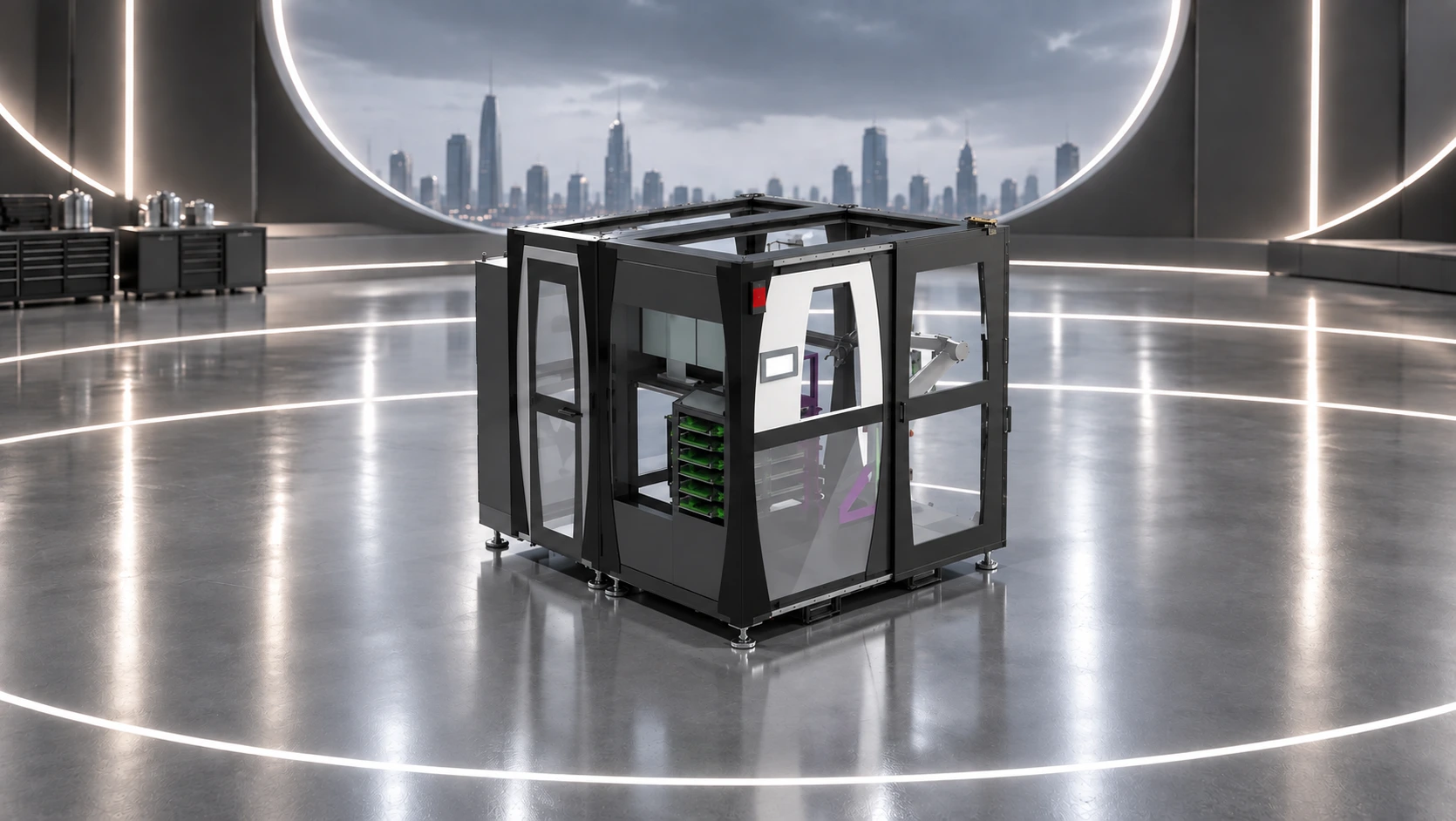 machine-tending-robot-cell machine tending robot cell